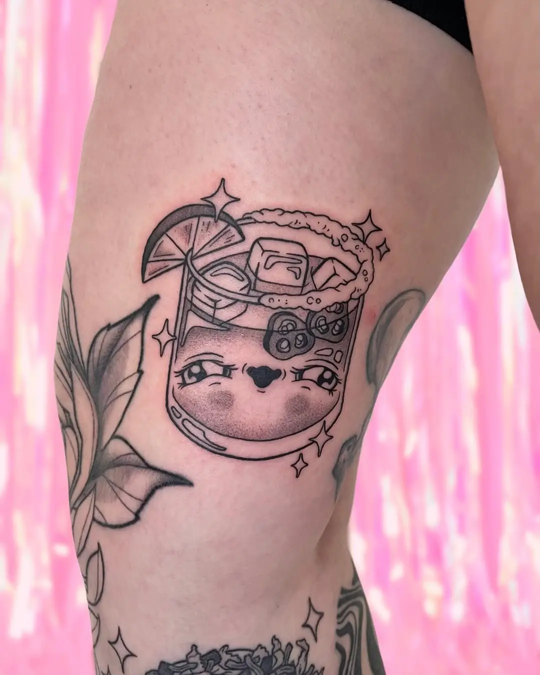 Charming margarita tattoo with a cute vibe