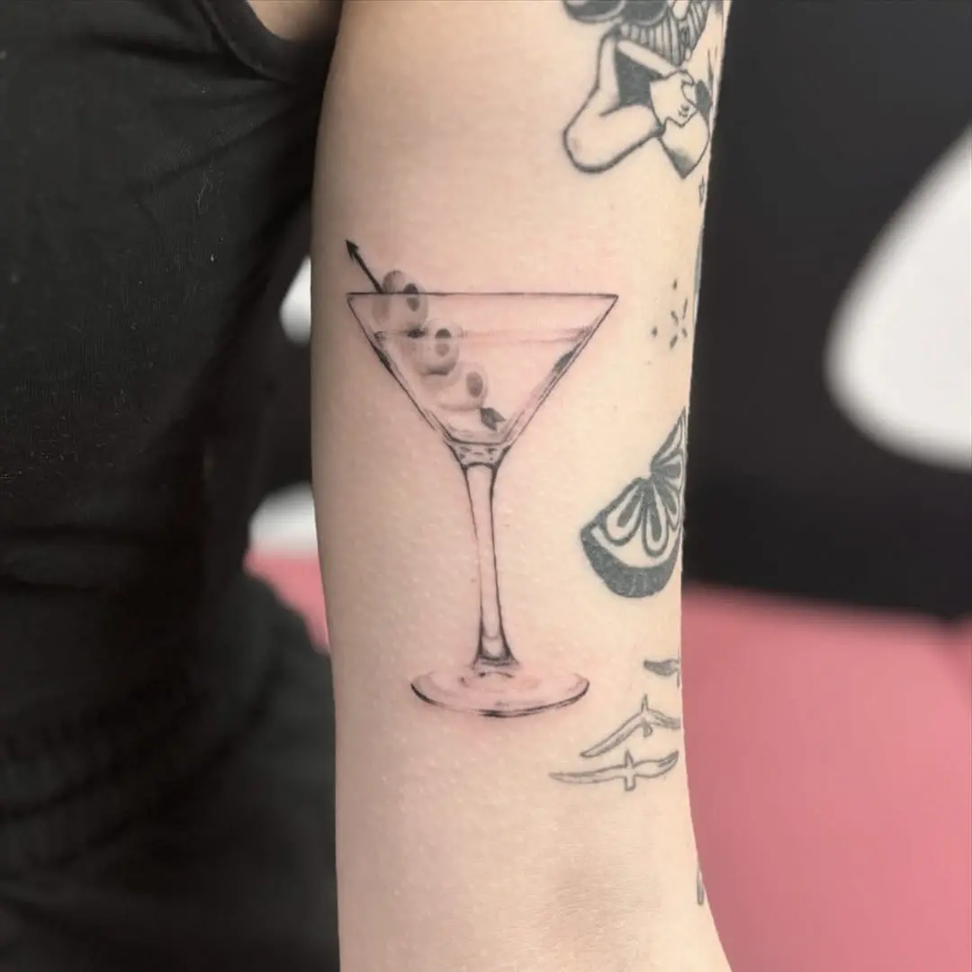 Charming Margarita Tattoo with Subtle Elegance