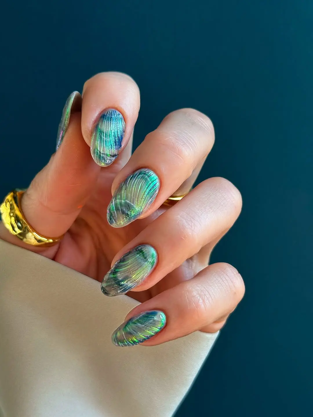 Stunning Ombre Nautical Nail Art Inspiration