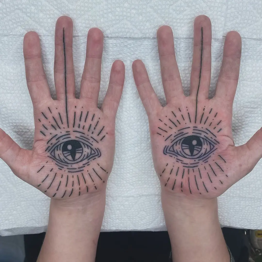 Eye-catching palm tattoos for unique expression