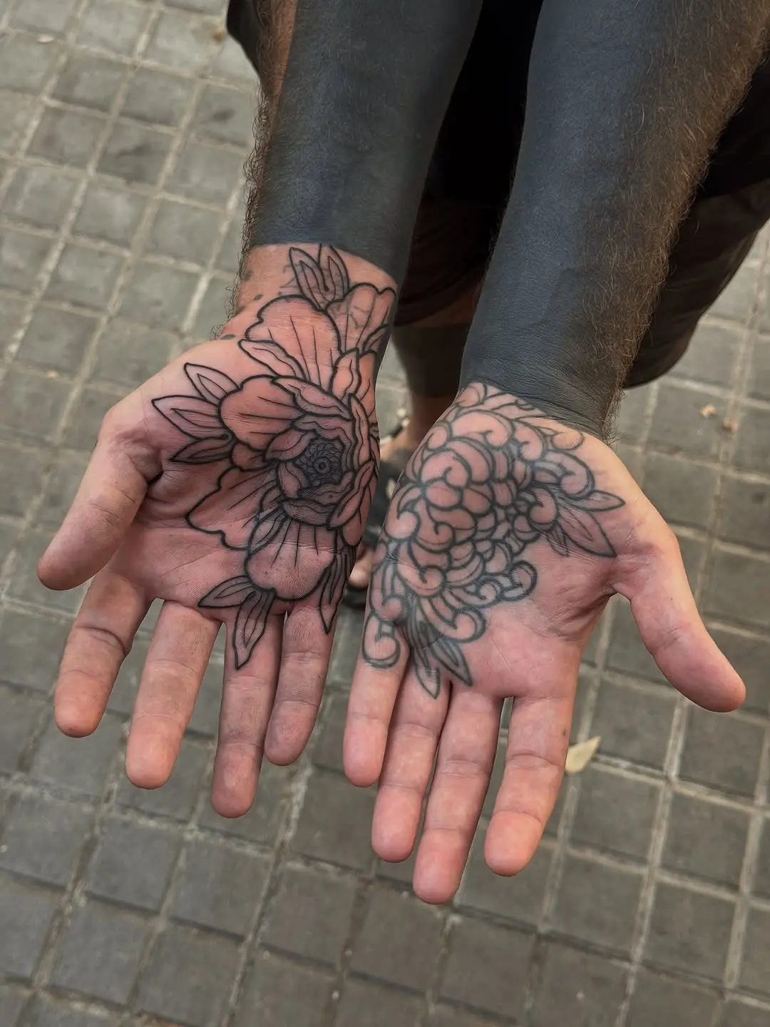 Intricate Floral Palm Tattoo Designs for Inspiration
