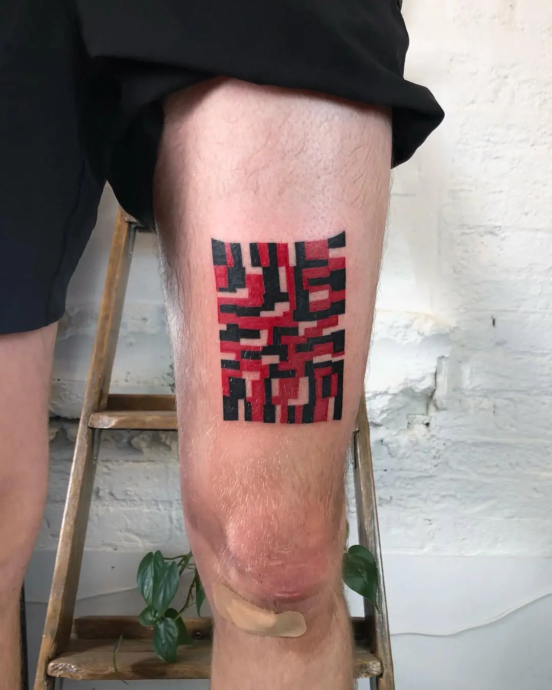 Unique QR Code Quilt Tattoo Design
