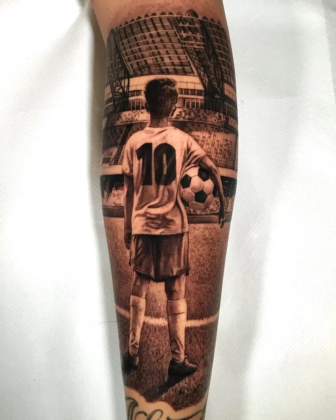 A striking soccer tattoo showcasing passion and pride
