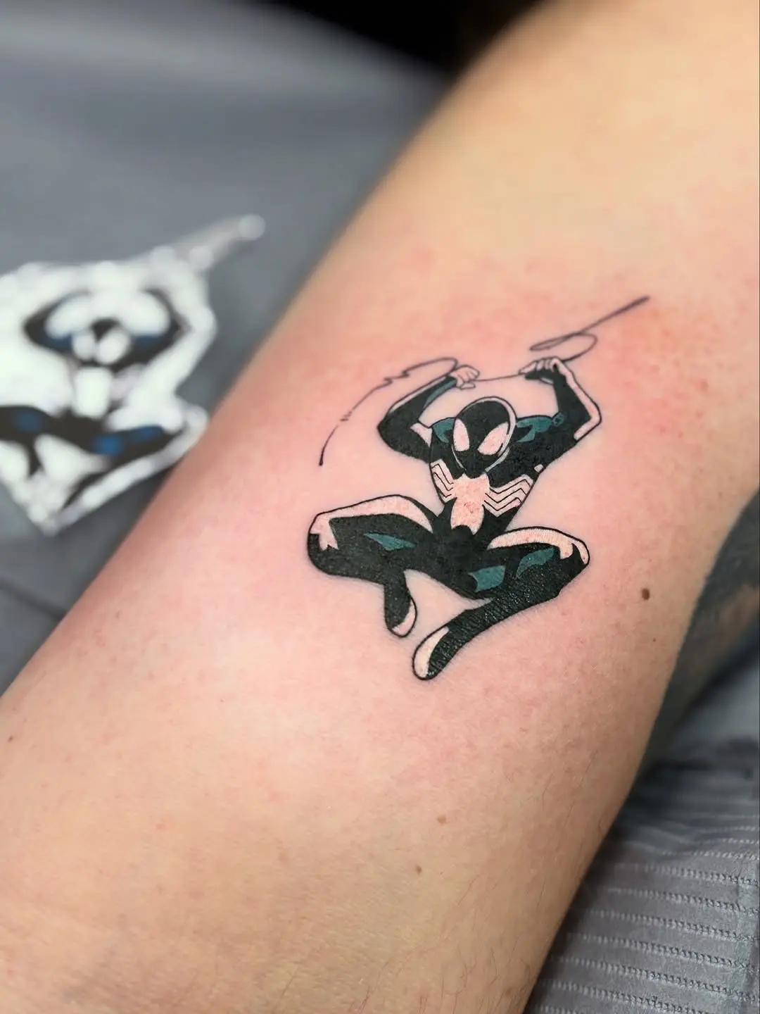 Stylish Spider-Man Tattoo for Geeky Fans