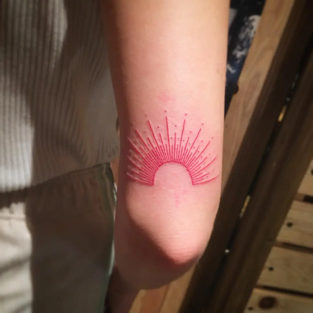 Bold sunrise tattoo for a unique vibe