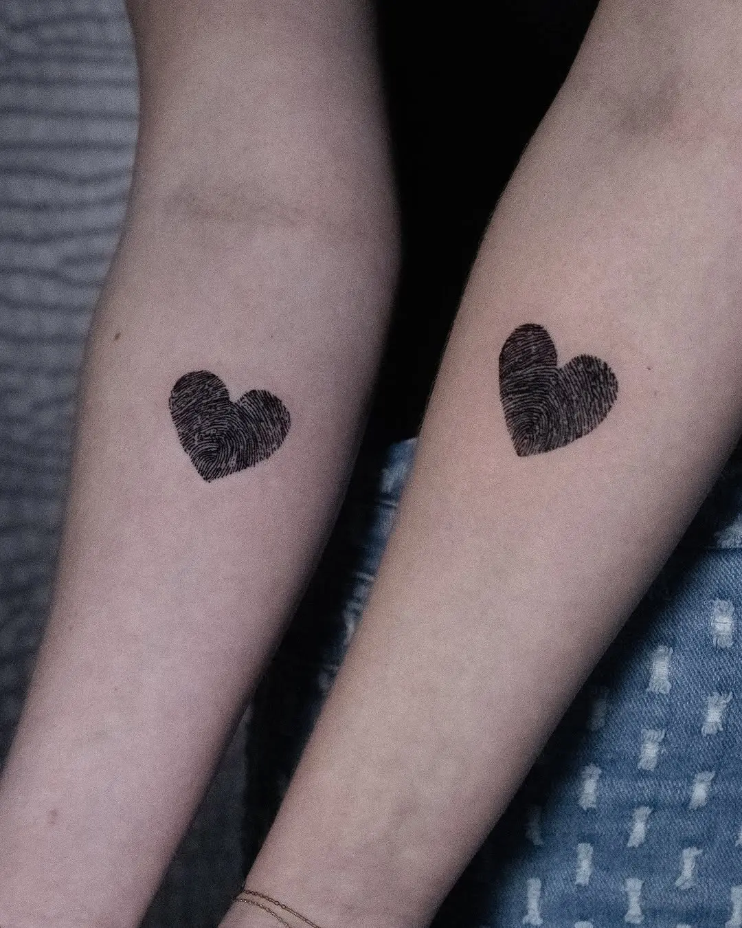Unique Heart-Shaped Fingerprint Tattoos