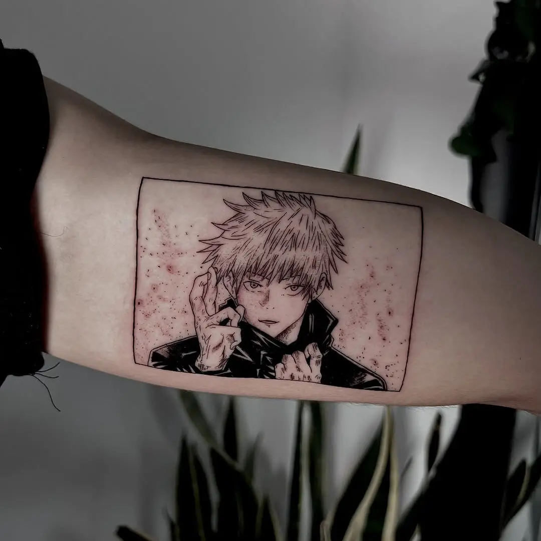 Intricate design of a beloved anime character tattoo