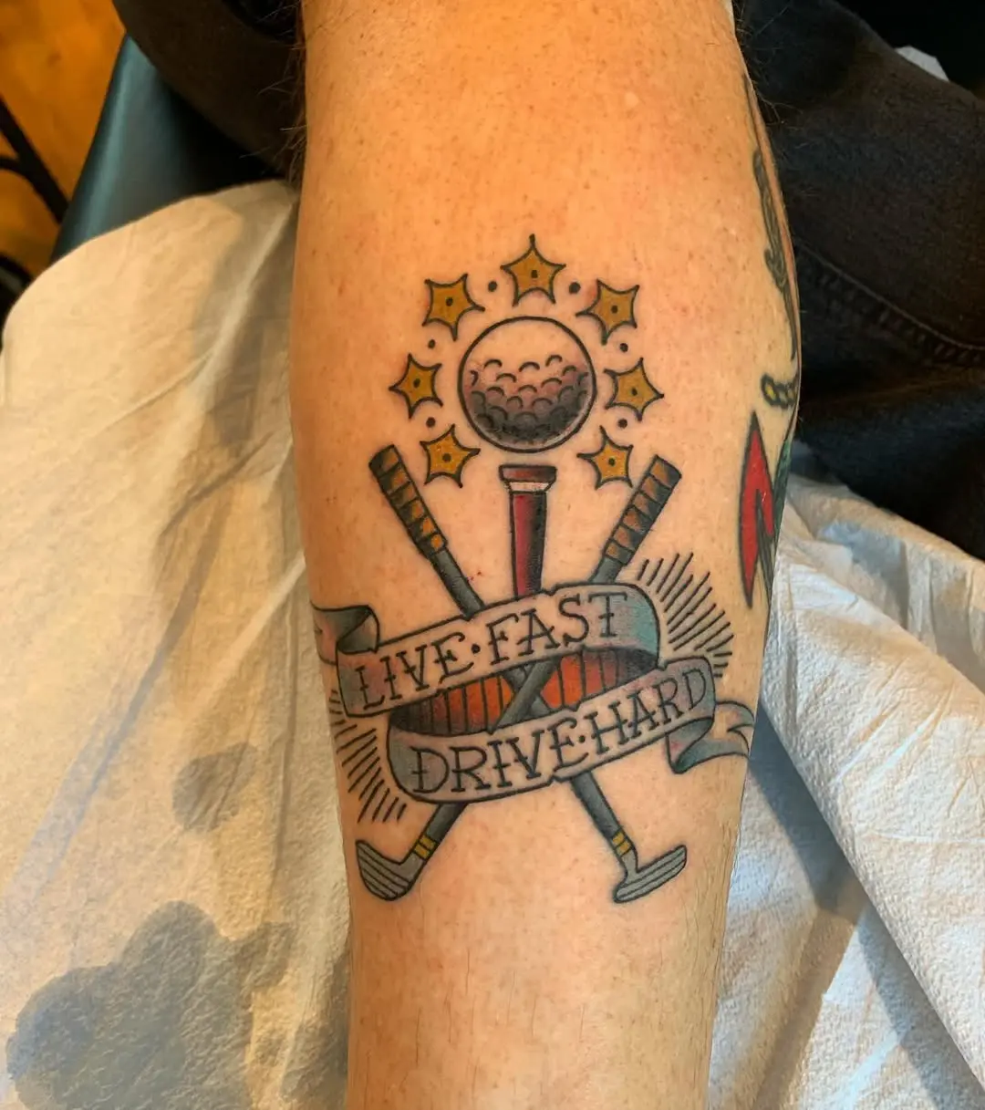 Inspiring tattoo for passionate golfers