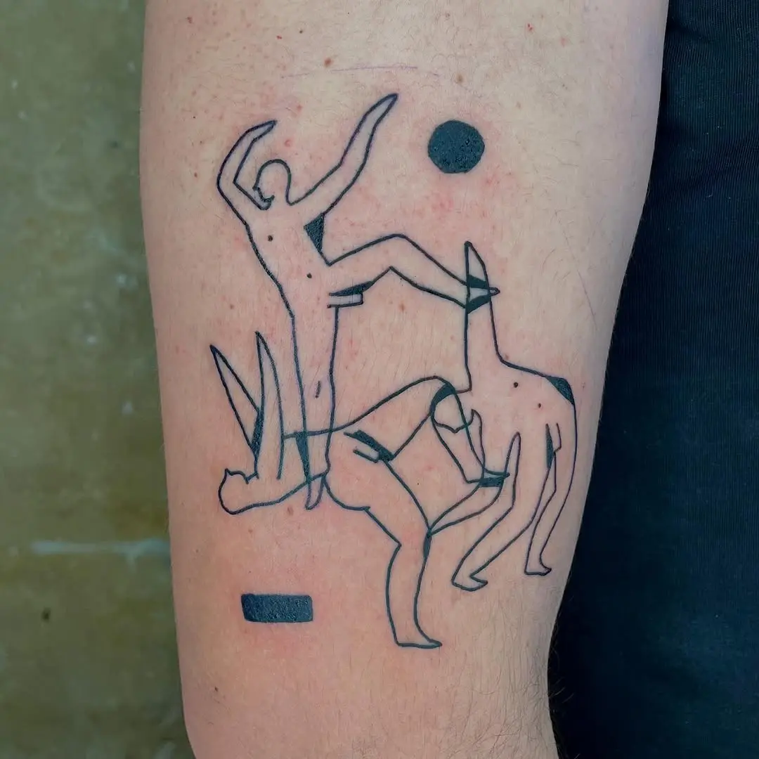 Expressive figures capturing dynamic dance movements