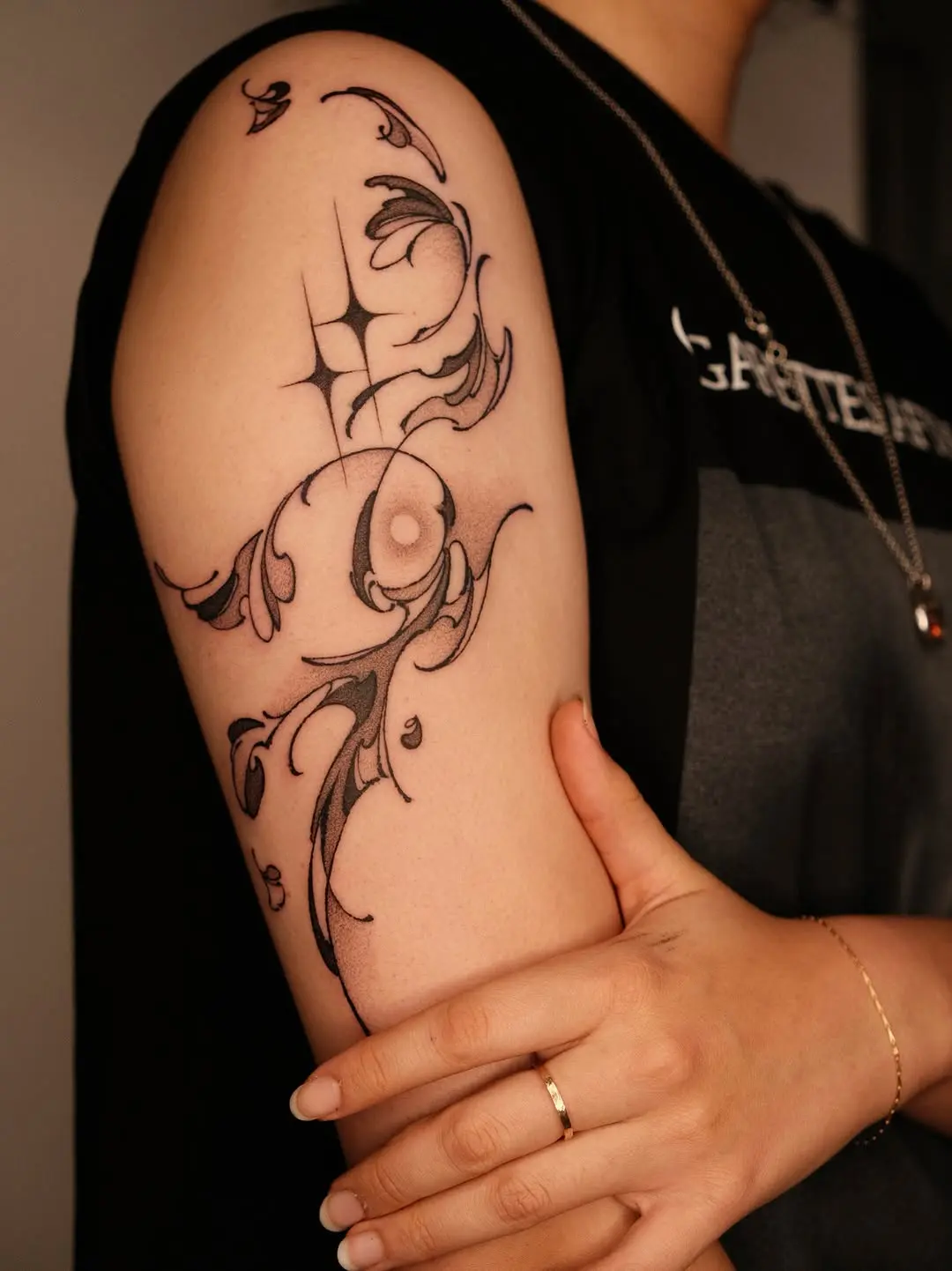 Elegant Cloud Tattoo with Intricate Details