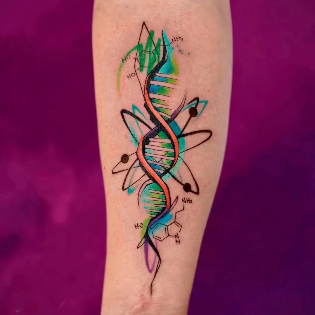Vibrant DNA Ink with Eclectic Shapes