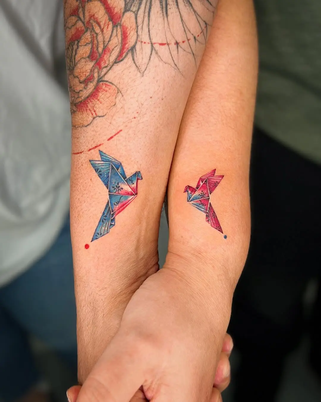 Elegant origami tattoos capturing beauty and meaning