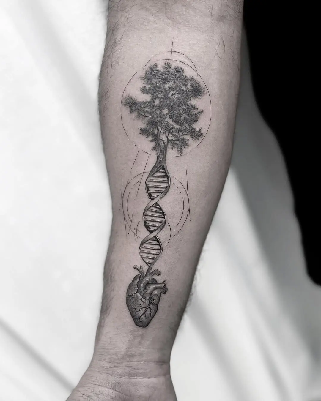 A fusion of nature and biology in ink