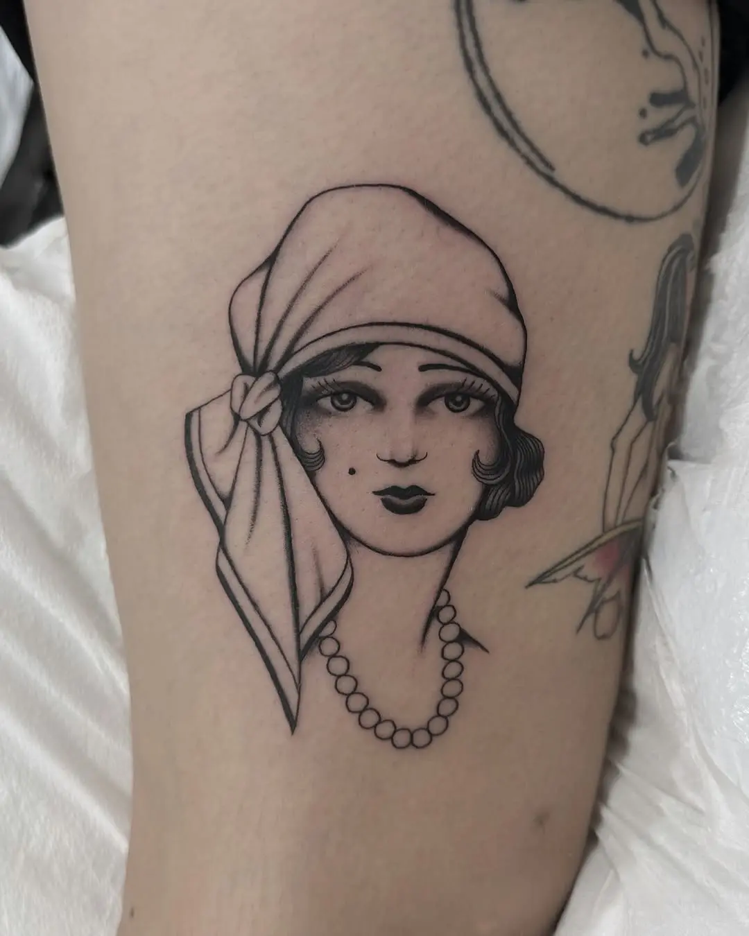 Elegant vintage woman with distinct gypsy vibes