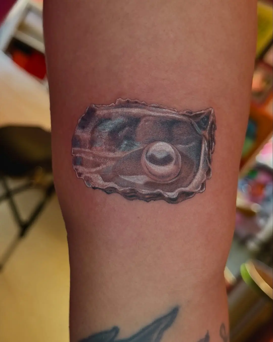 A Stunning Realistic Oyster Tattoo Design