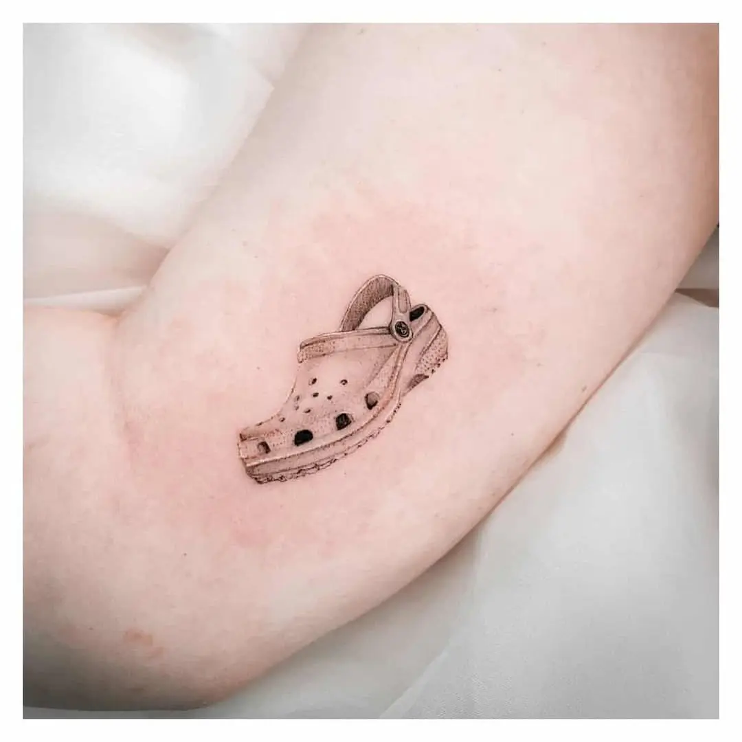 Charming Croc Tattoo on Skin