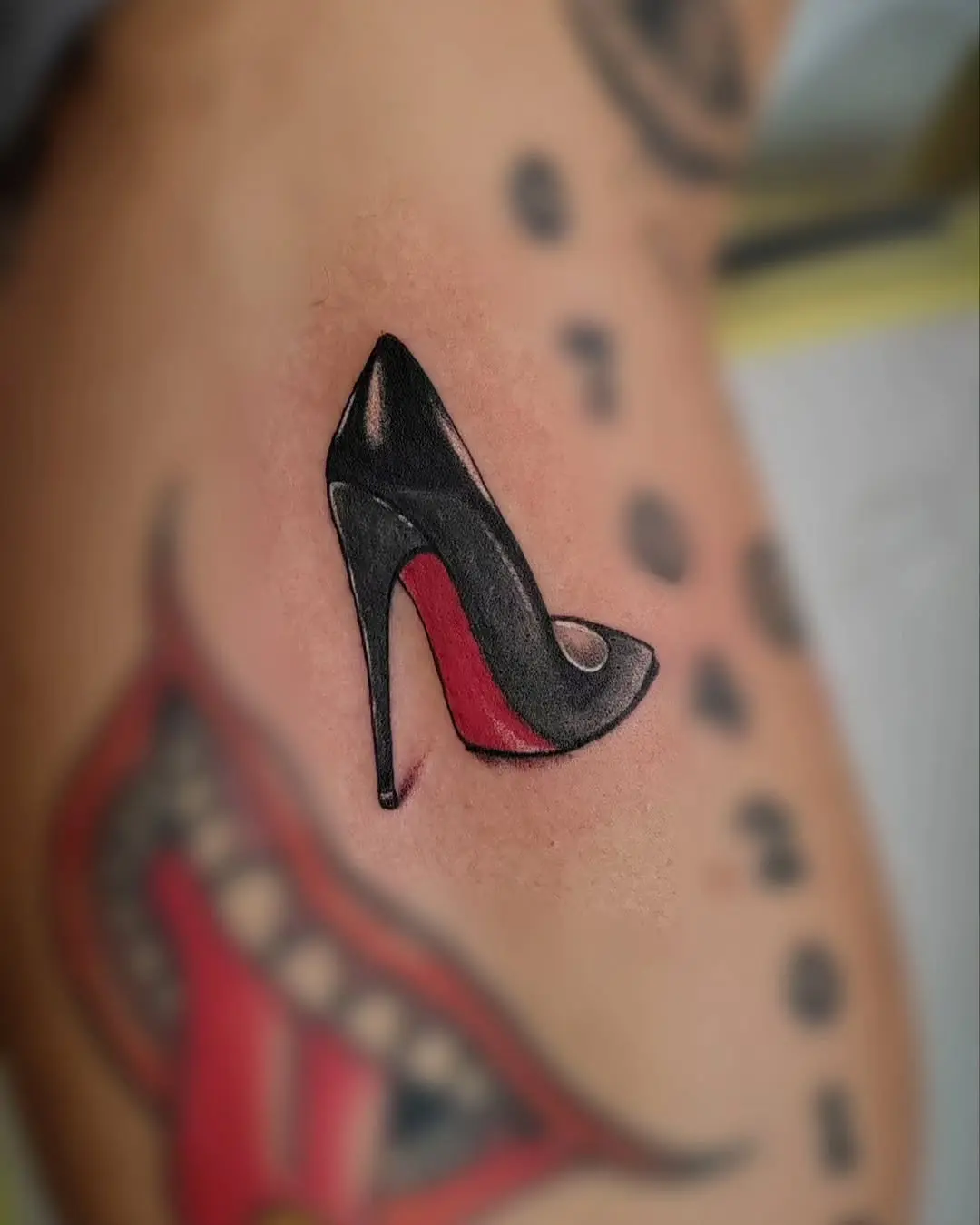 Stylish High Heel Shoe Tattoo Design