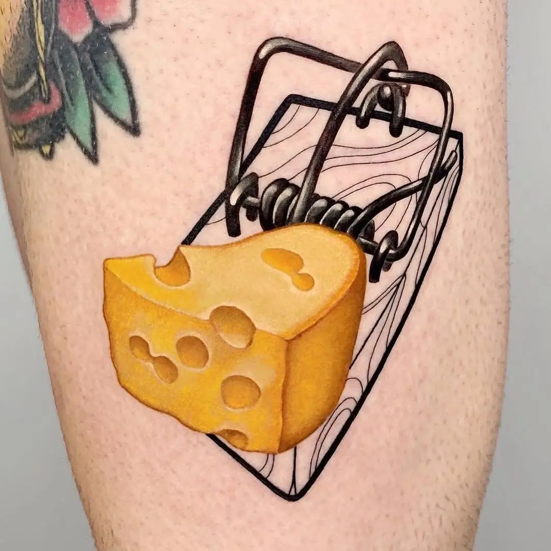 Cheddar Cheese in a Mousetrap Design