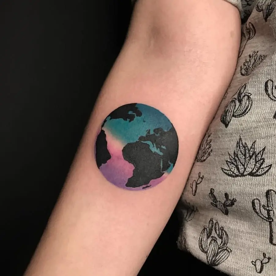 Vibrant Earth-Inspired Tattoo Design