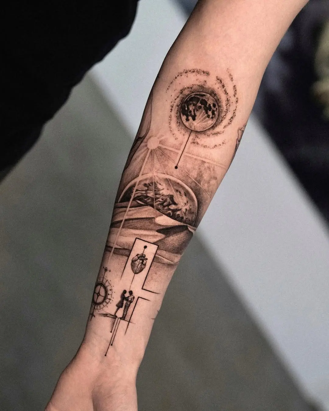 Exploring cosmic elements through earth tattoos