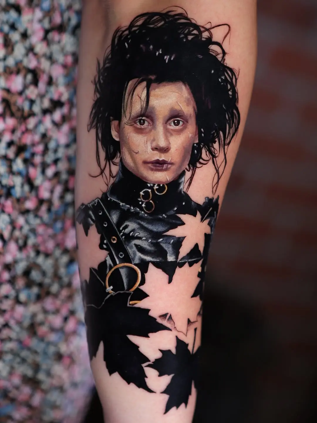 Intricate Edward Scissorhands Tattoo Design