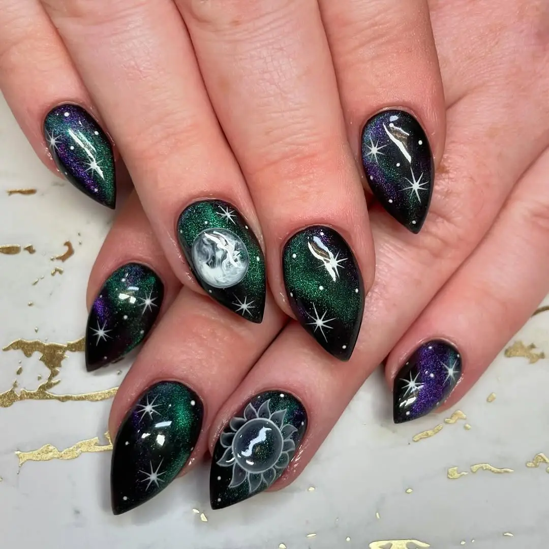 Stunning Galaxy-Inspired Nail Art Design