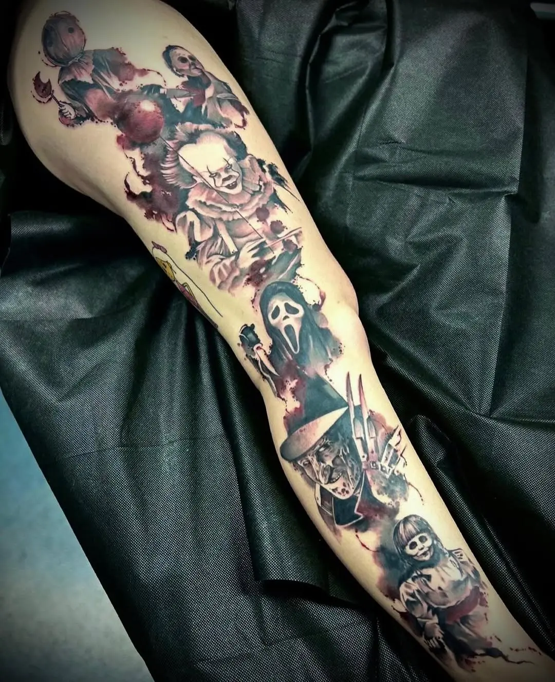 Chilling collection of horror-themed tattoos