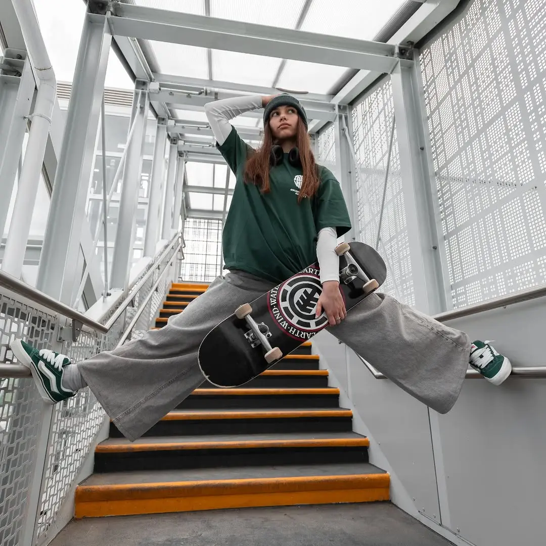 Stylish Skater Vibes in Casual Greens