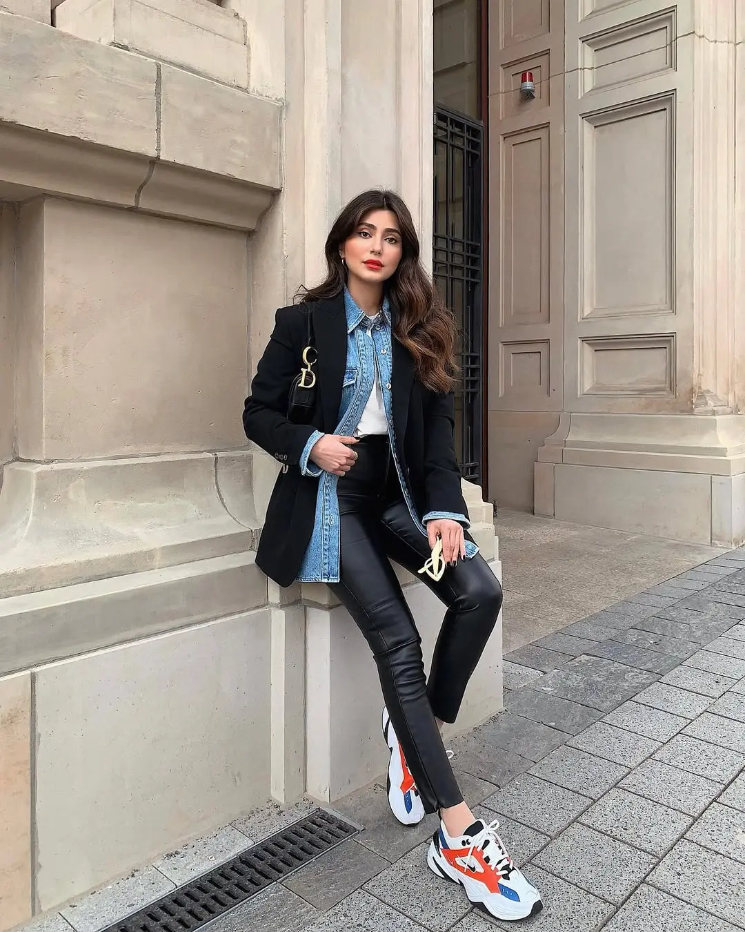 Fashion-forward sporty chic outfit for casual outings
