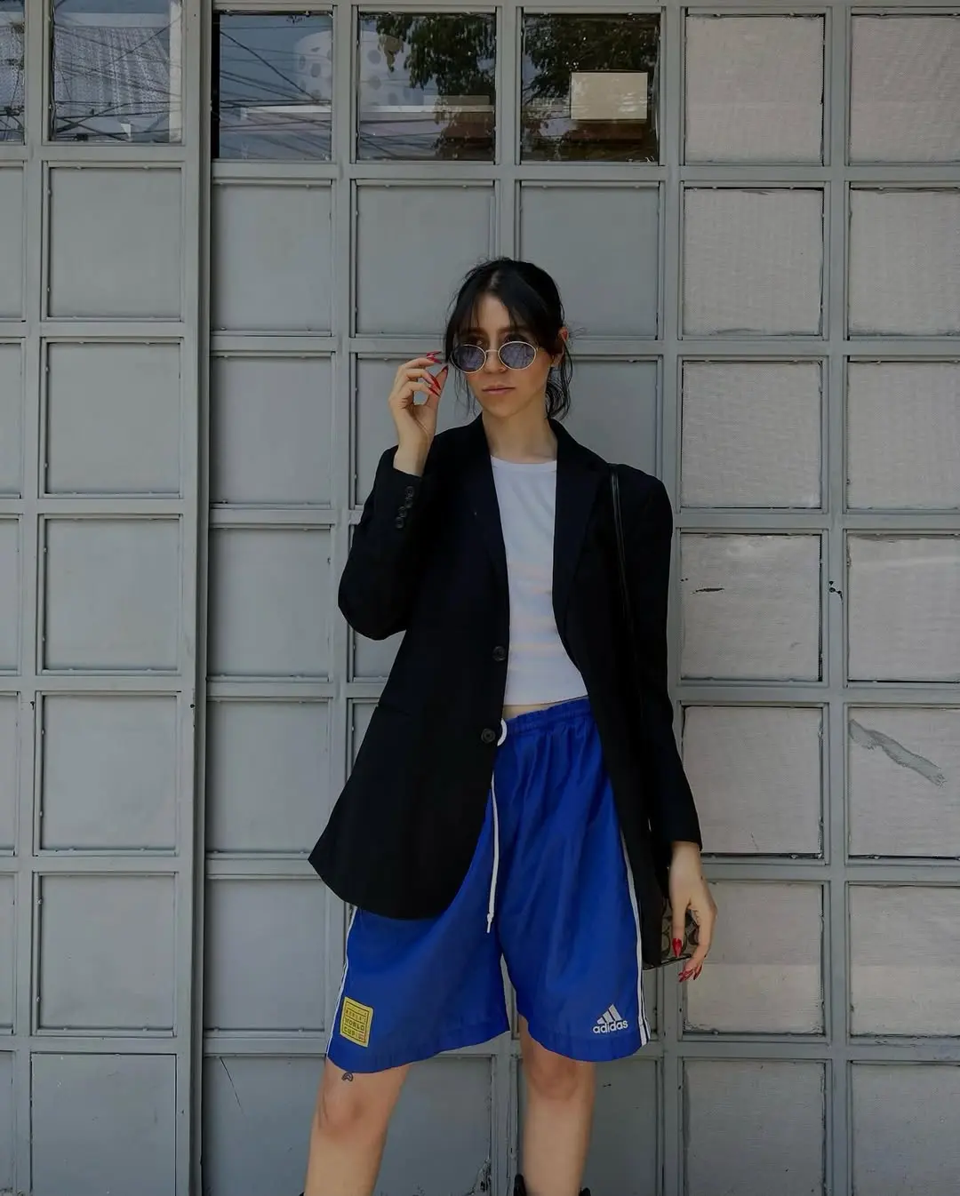 Playful blend of sporty and chic vibes