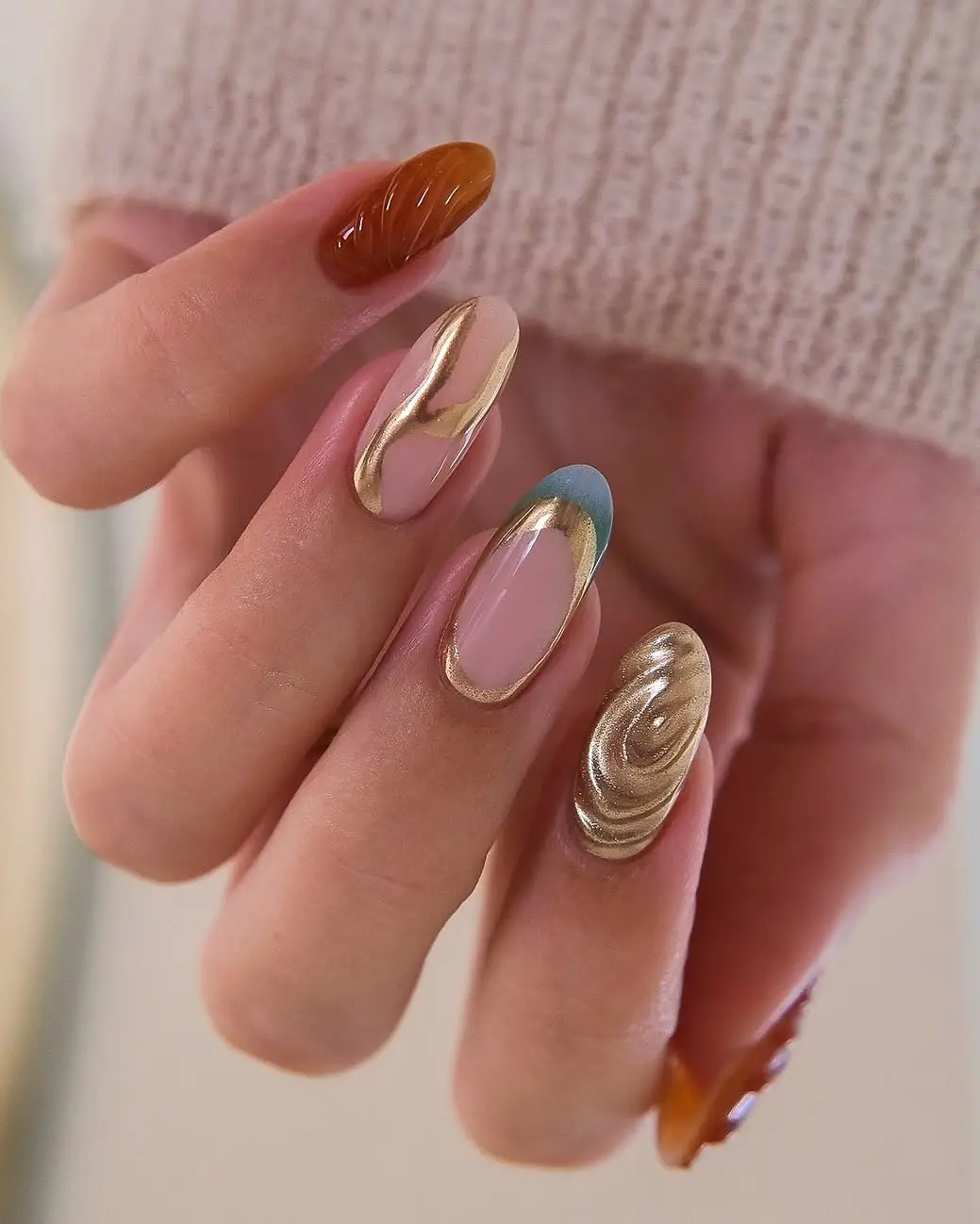 Chic winter nails with artistic flair