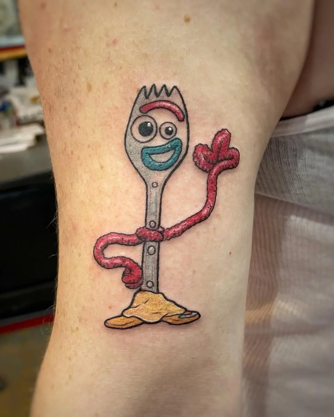 Whimsical Forky Tattoo Bringing Joy and Fun