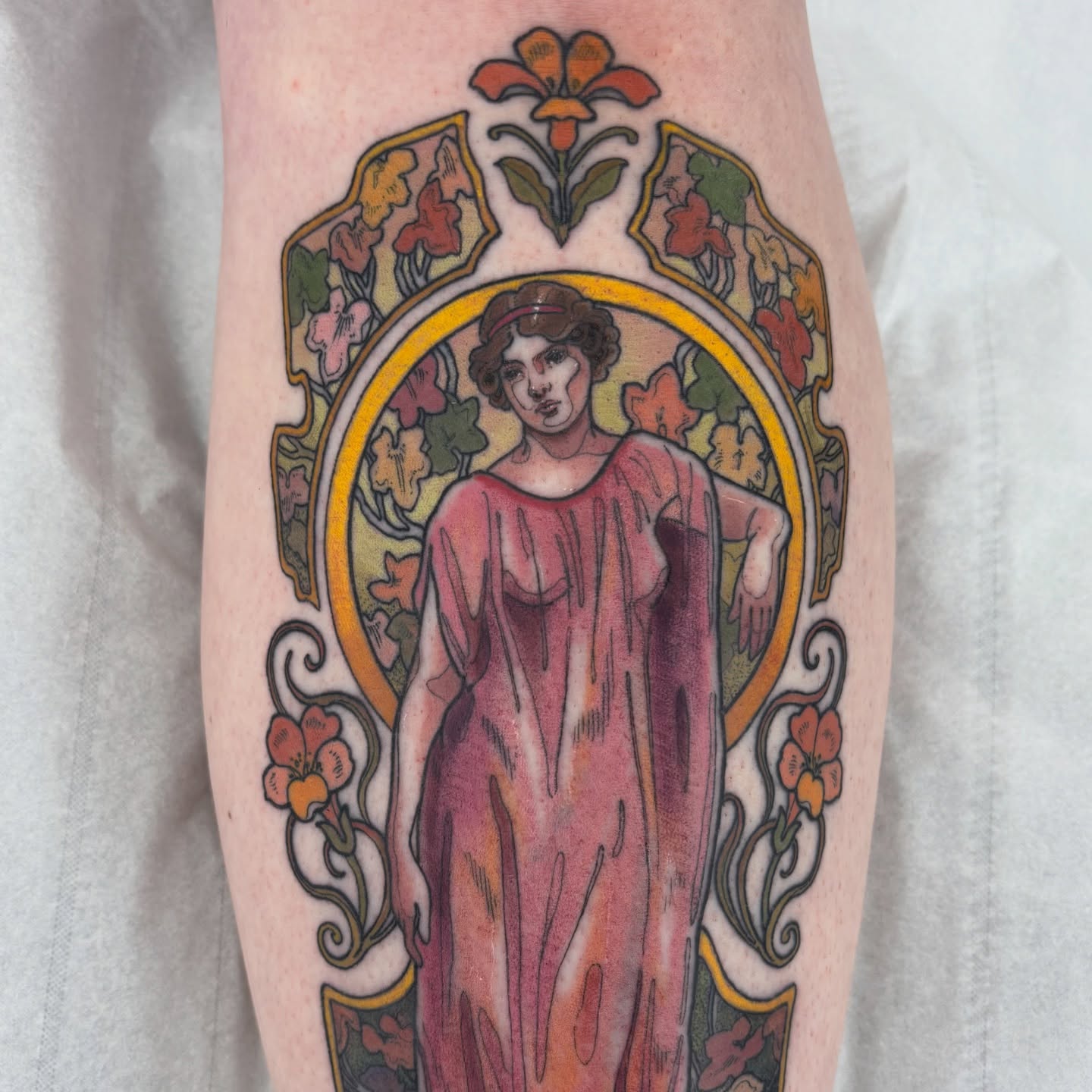 Stunning Art Nouveau-inspired tattoo design