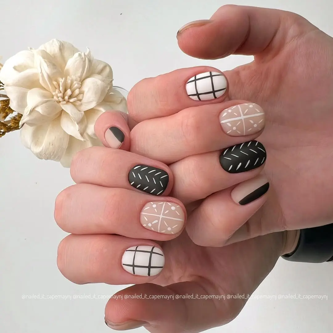 Stylish Aztec-inspired nail art for chic vibes