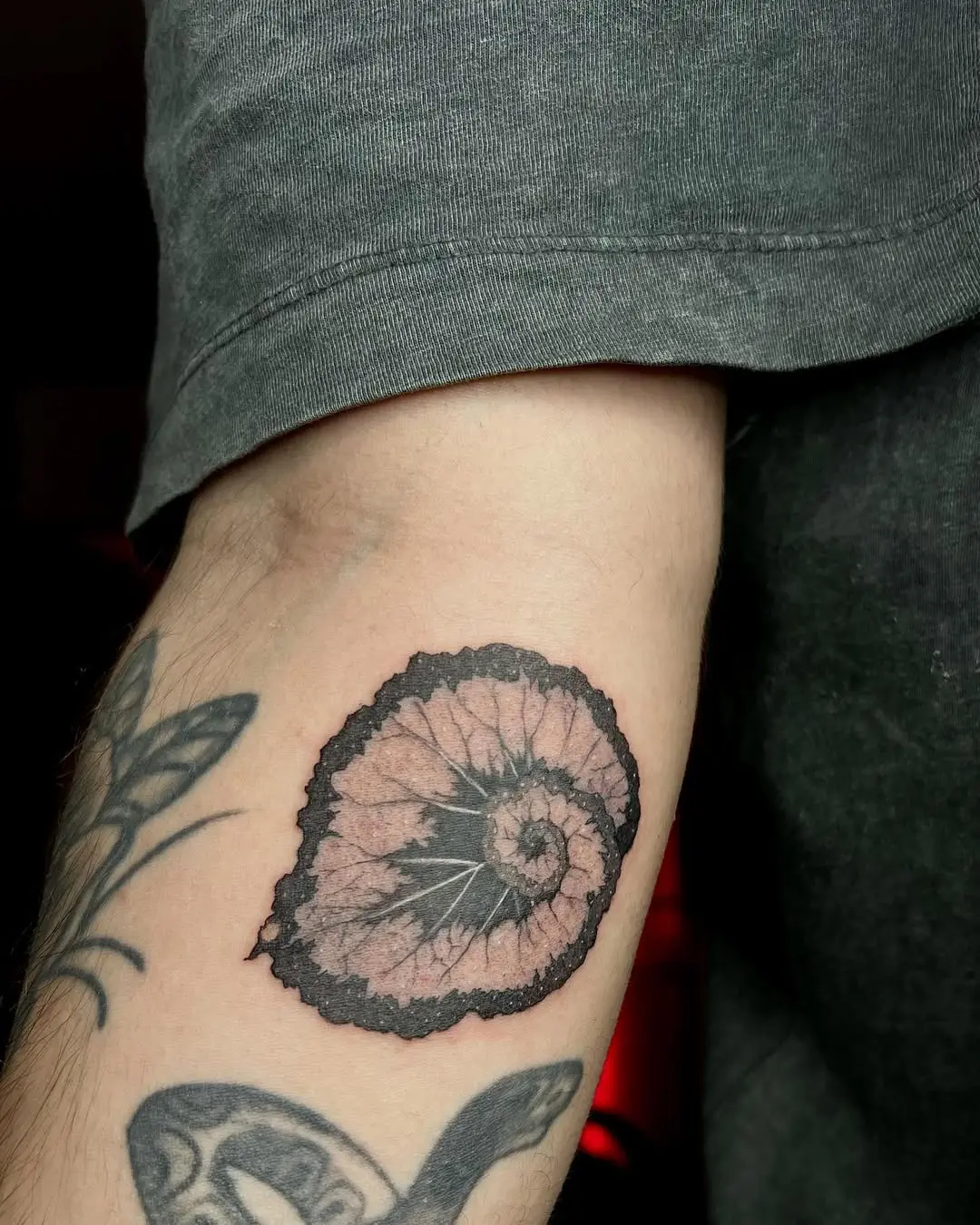 Intricate Begonia Tattoo with a Unique Twist