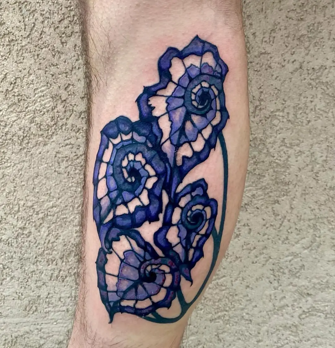 Vibrant Begonia Tattoo with Intricate Design
