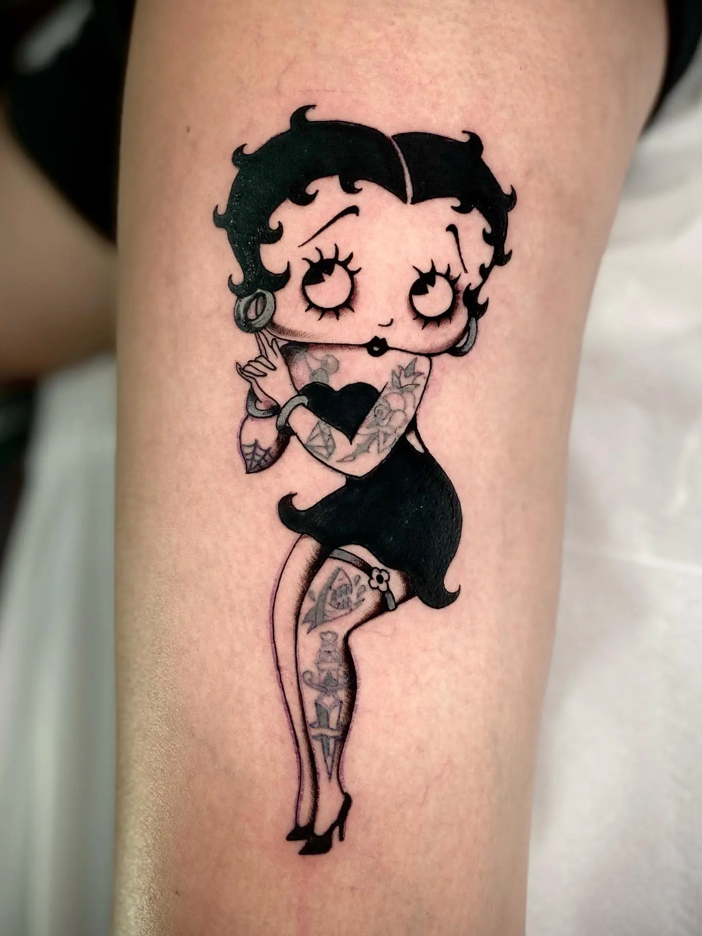 Charming Betty Boop Tattoo with Personal Flair