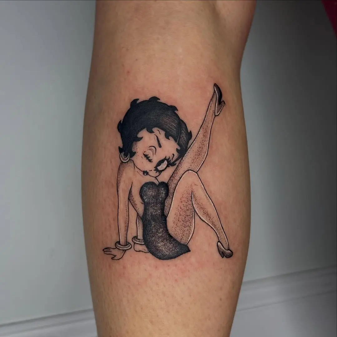 Playful Betty Boop Tattoo with Vintage Vibes