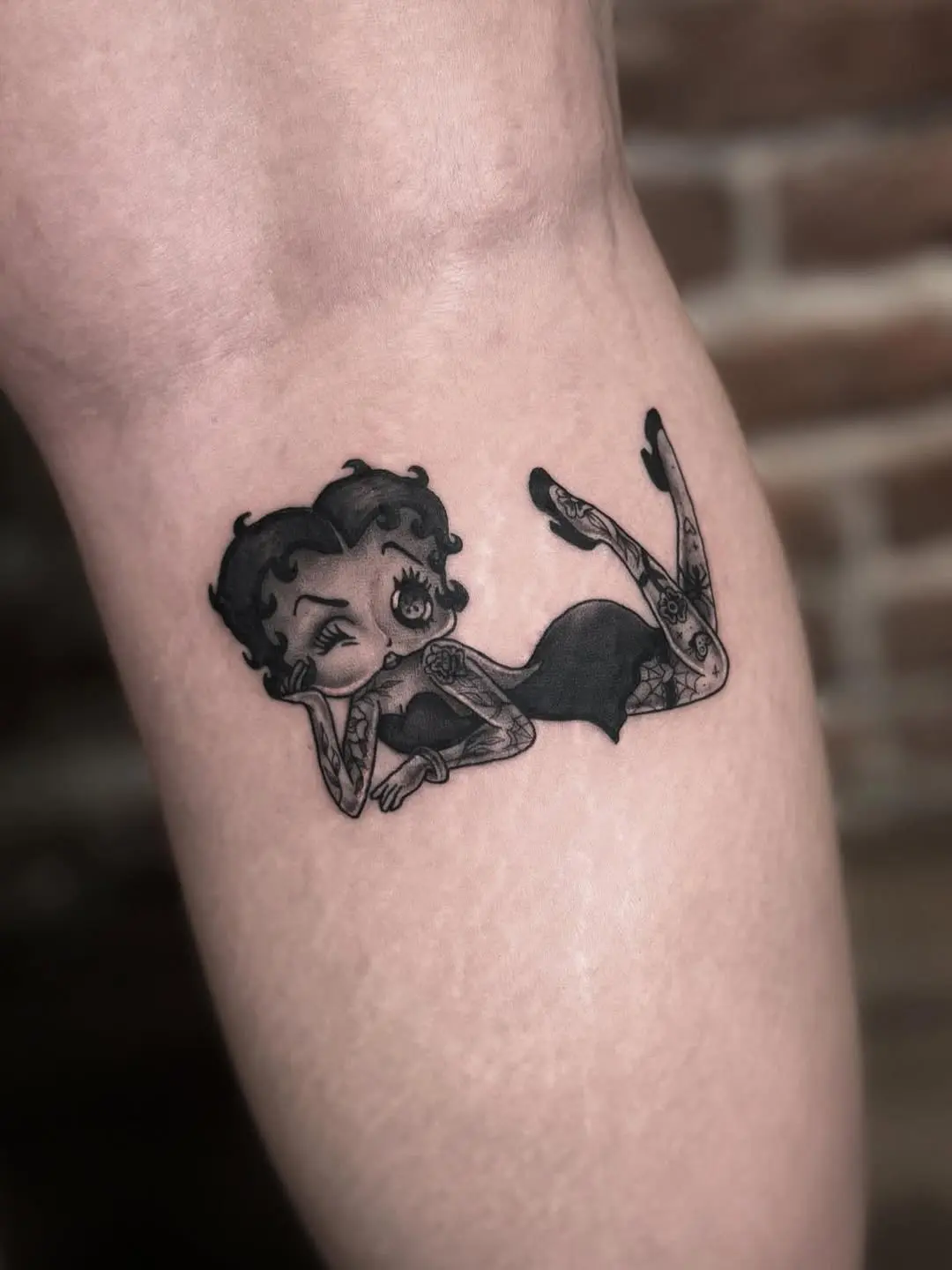 Vintage Betty Boop Tattoo with Modern Twist