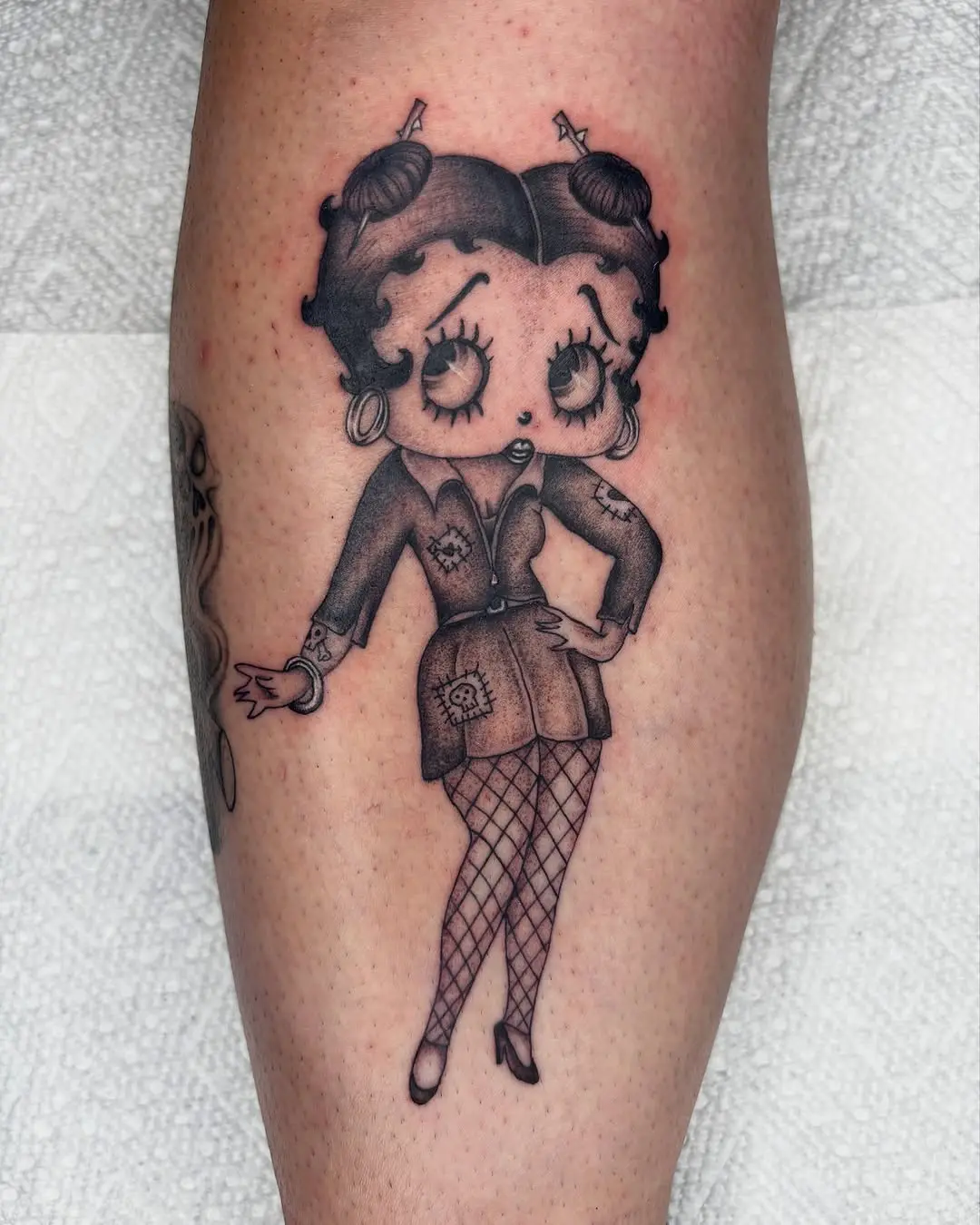 Charming Betty Boop Tattoo Exuding Vintage Vibes