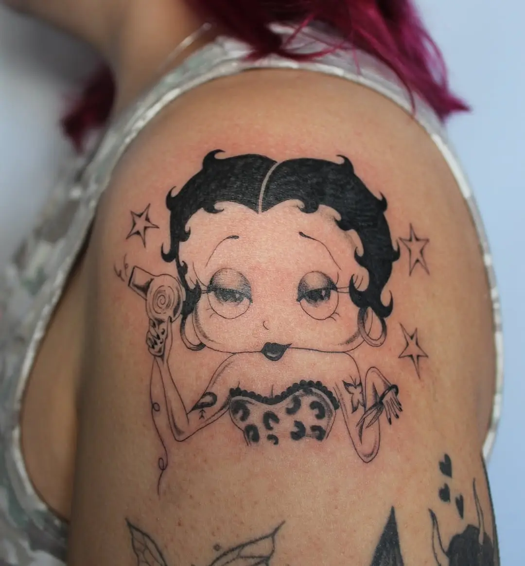 Retro Betty Boop Tattoo with a Modern Twist