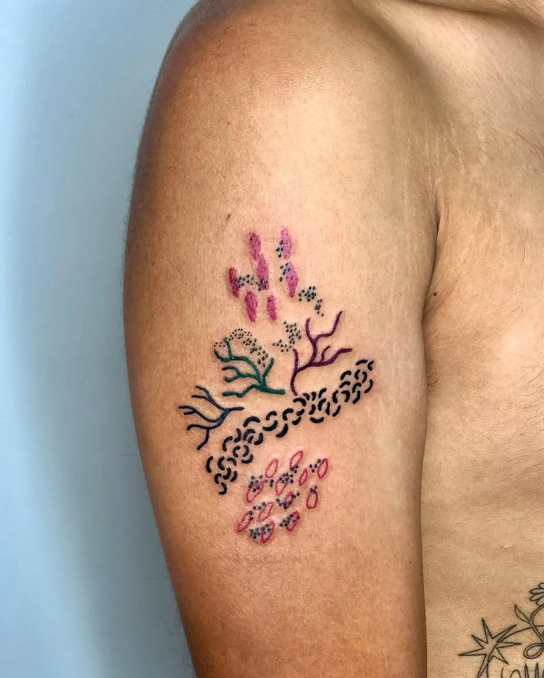 Stunning Coral Reef Tattoo with Vibrant Colors