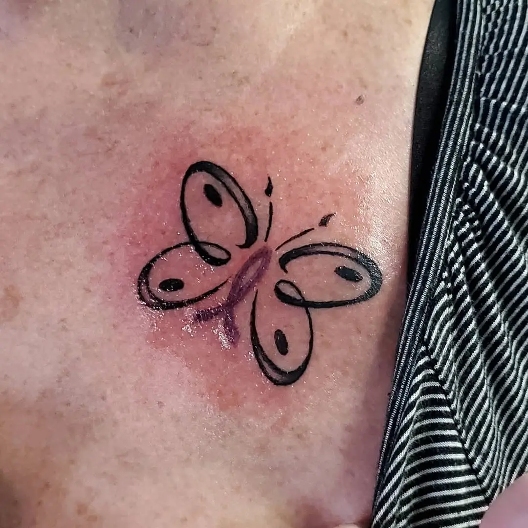 Beautiful butterfly tattoo symbolizes resilience and hope