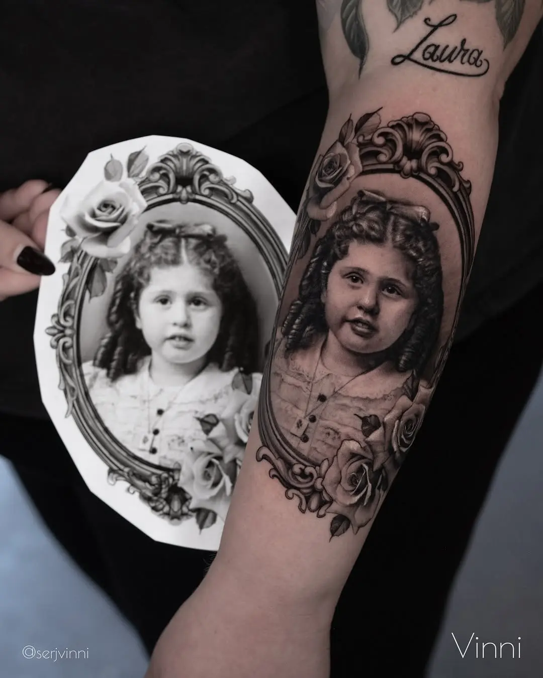 Timeless Grandma Portrait with Floral Elements
