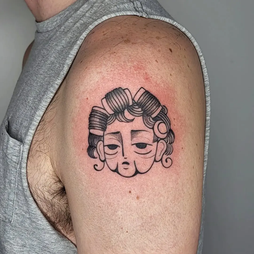 Modern take on a classic grandma tattoo