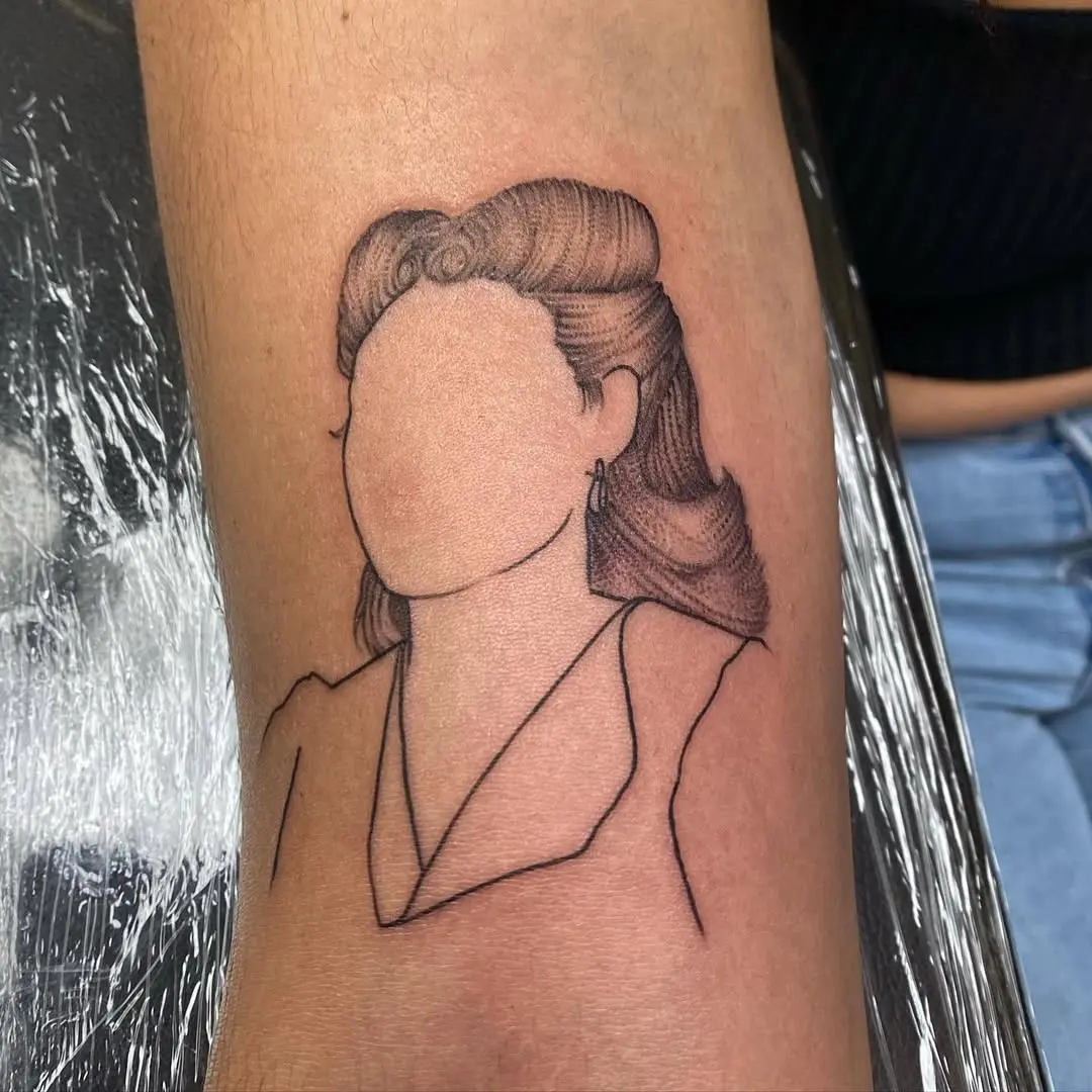 Simple Portrait Style Grandma Tattoo