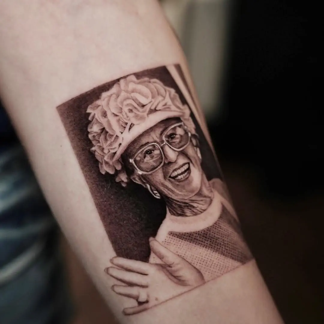 Whimsical portrait of a beloved grandmother.