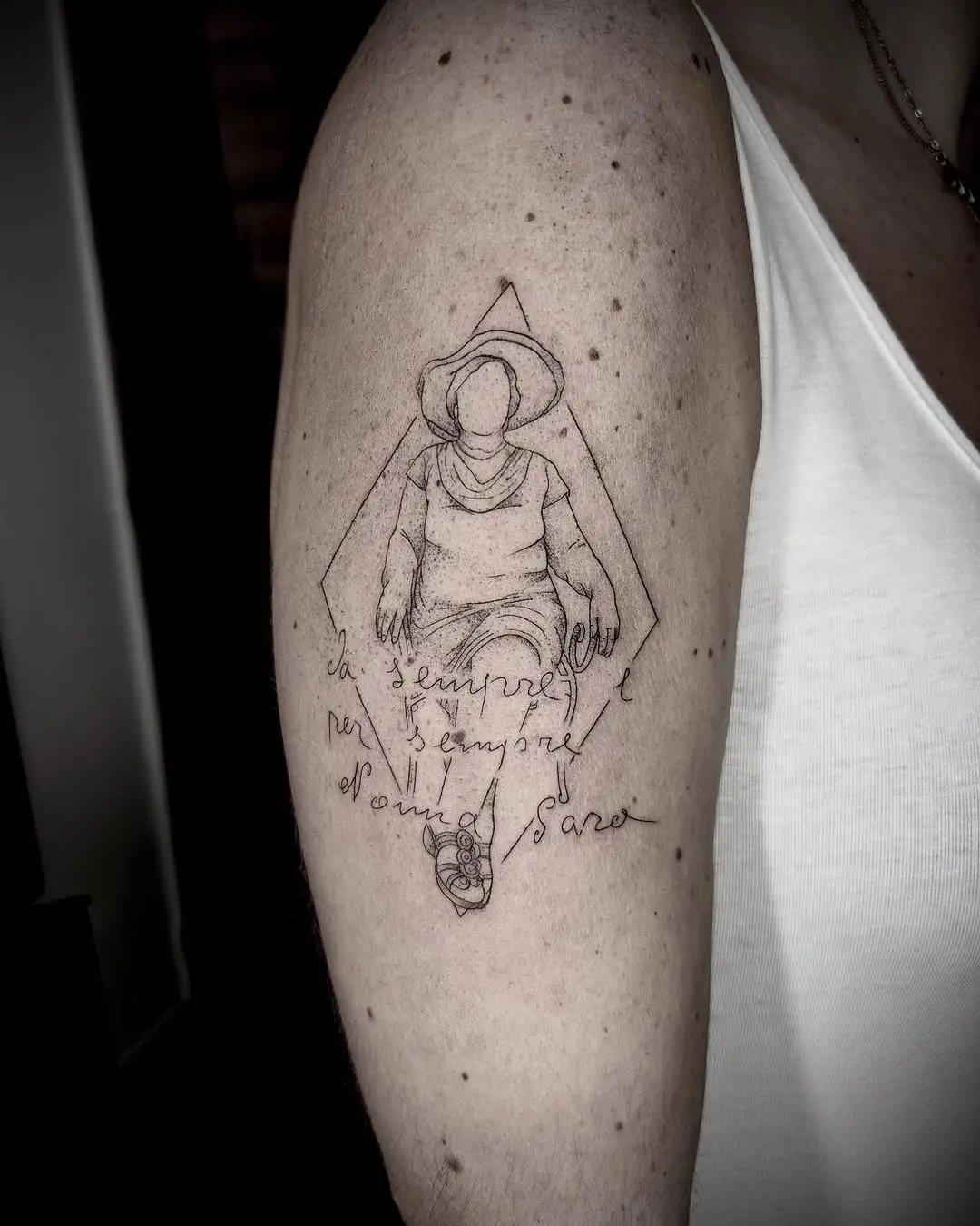 Vintage-inspired grandma tattoo with elegant script