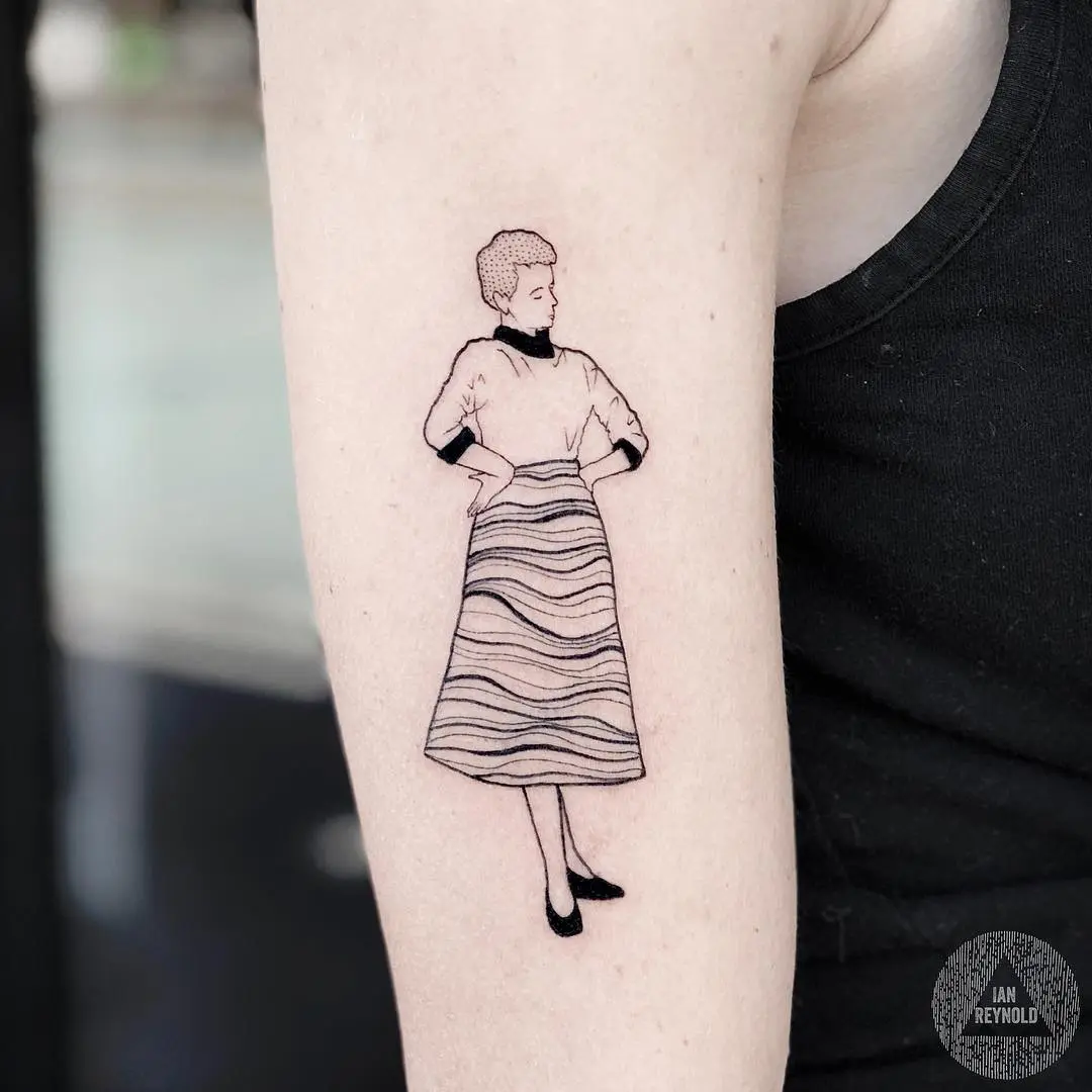Vintage grandma tattoo radiates timeless charm