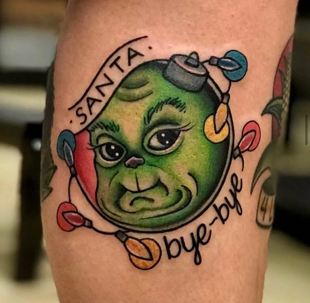 Whimsical Grinch Design with Holiday Cheer